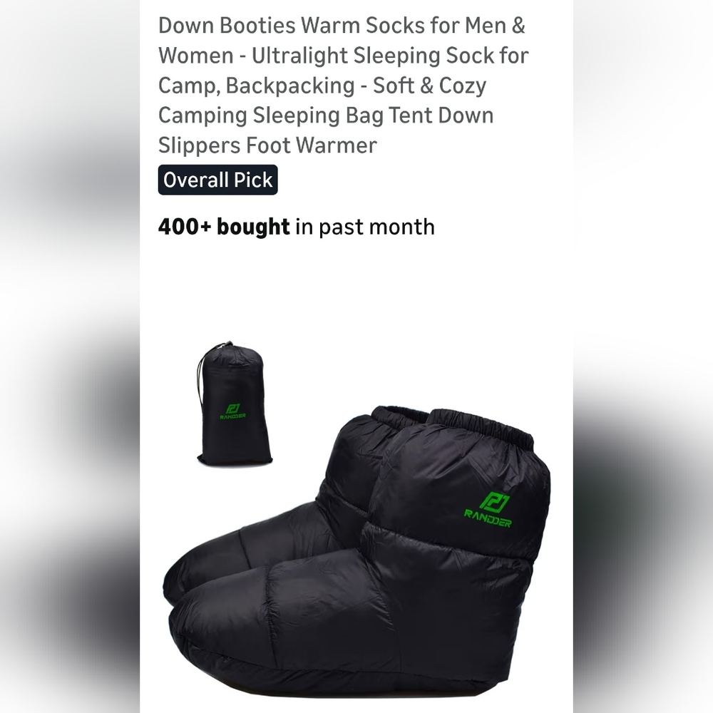 Black Down Booties for Women